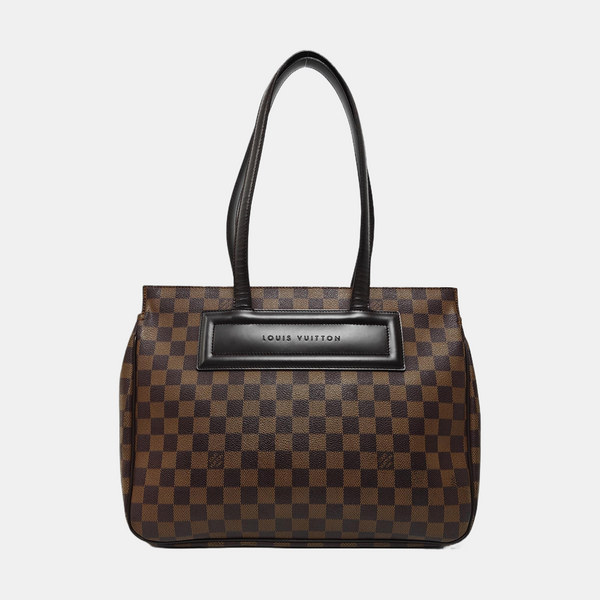 PARIOLI PM Damier Ebene Coated Canvas Brown