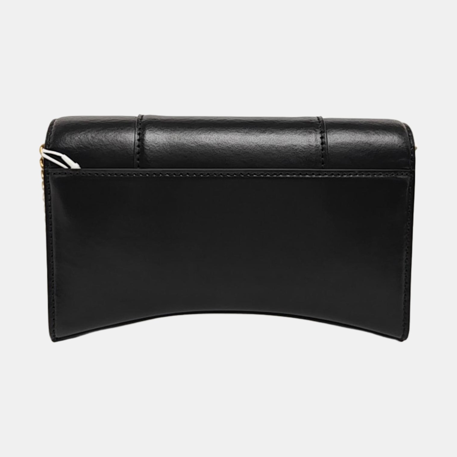 Hourglass Wallet On Chain Mini Calfskin Black