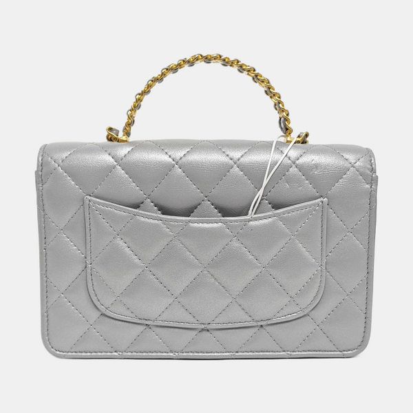 WOC Quilted Lambskin Gray