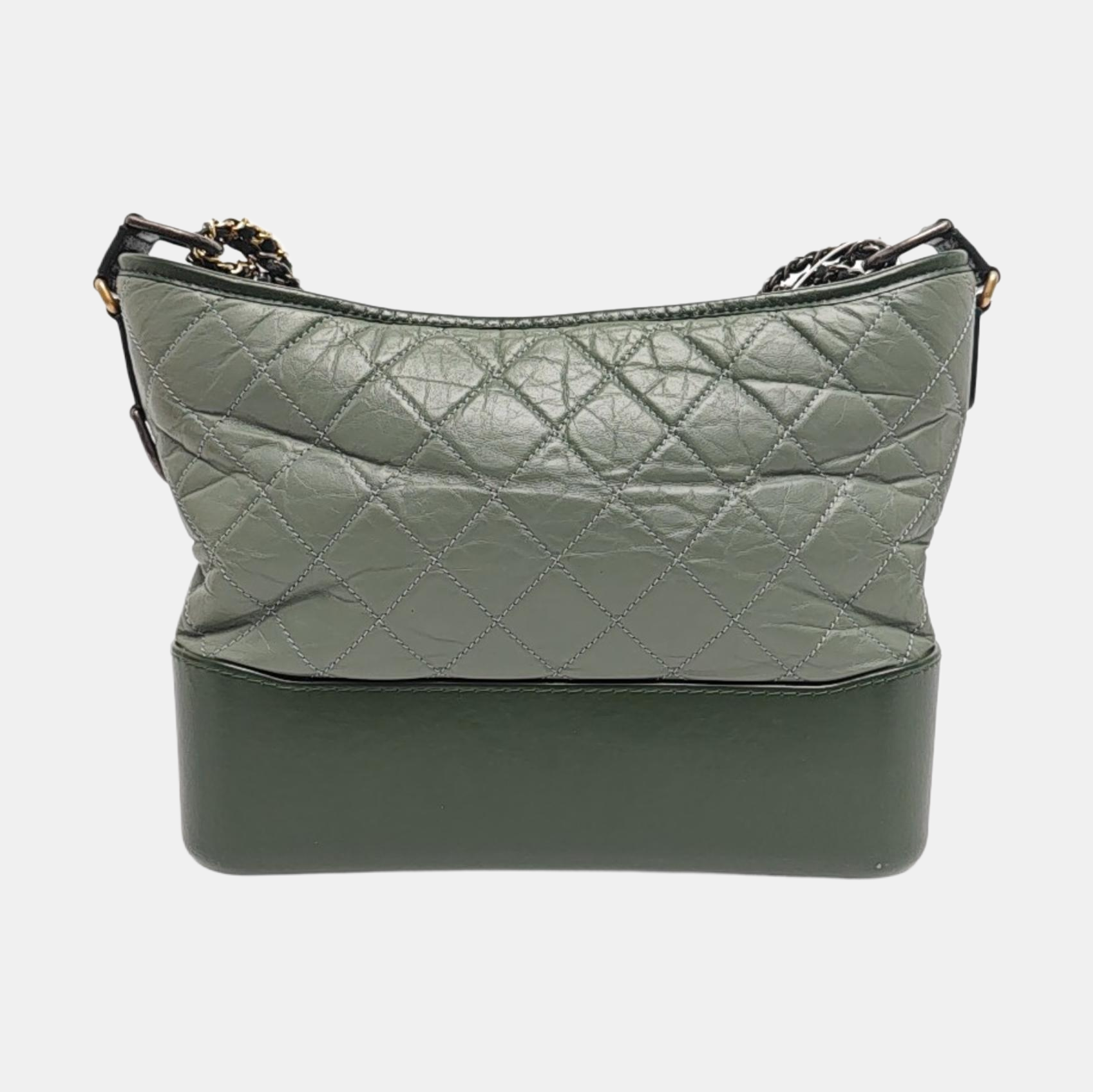 GABRIELLE Medium Quilted Calfskin Green