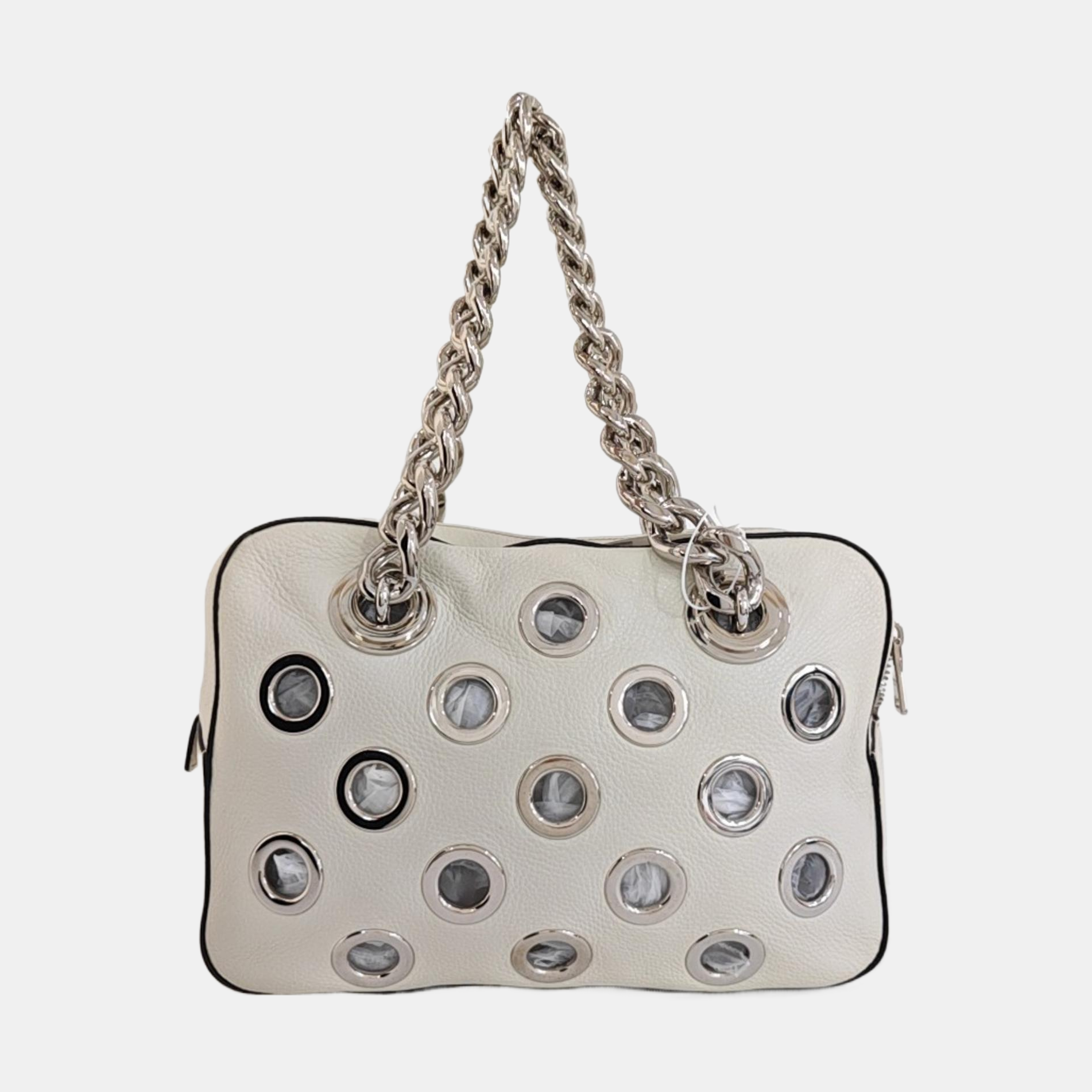 Calfskin Shoulder Bag White