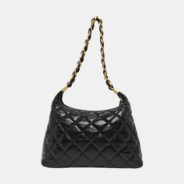 24A Large Quilted Lambskin Black