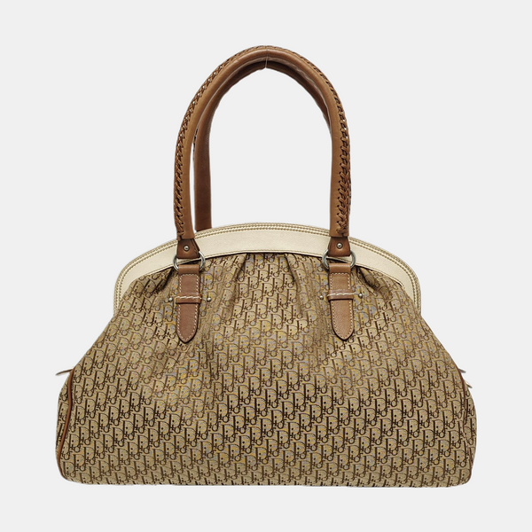 Canvas Top Handle Bag Brown