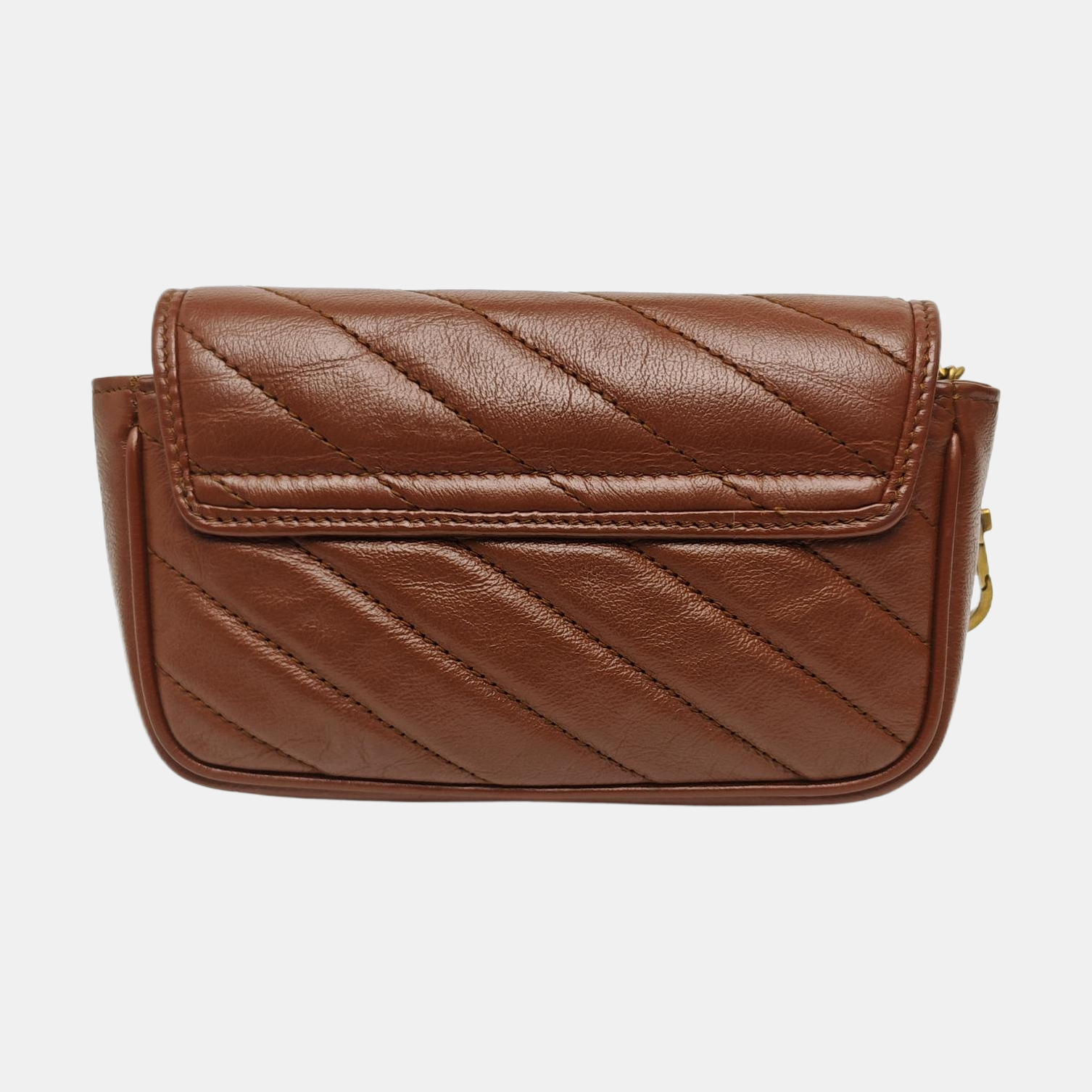 GG Marmont Mini Quilted Calfskin Brown
