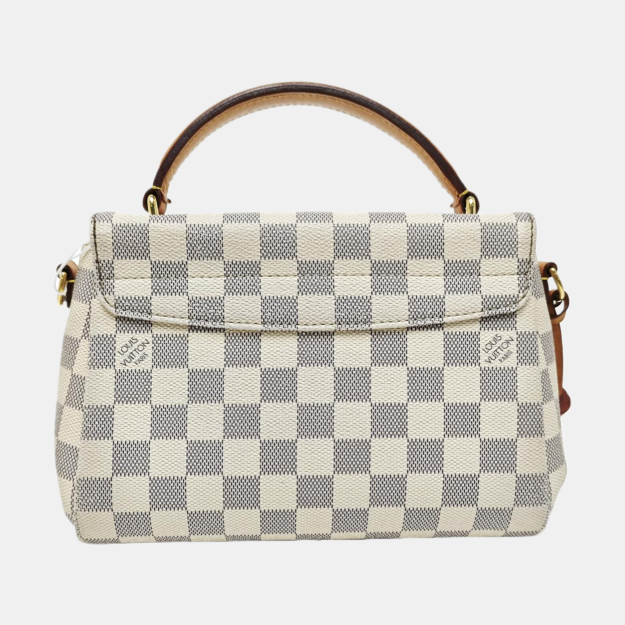 CROISETTE Damier Azur Coated Canvas White
