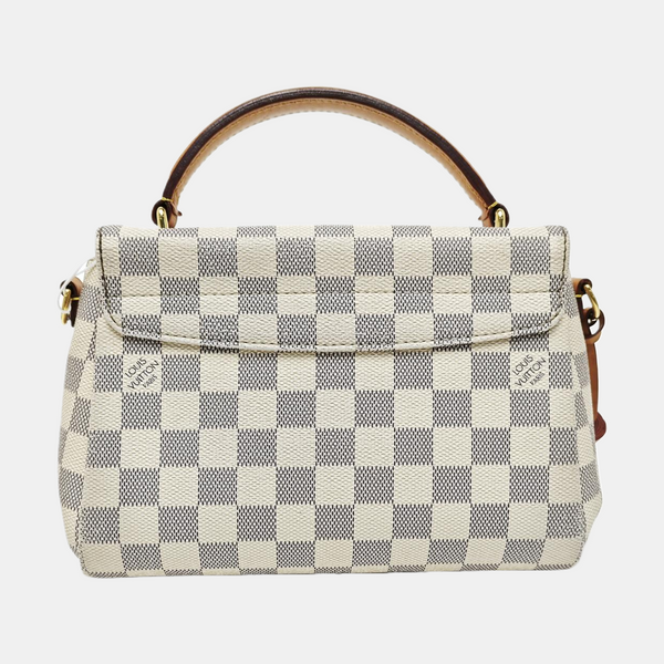 CROISETTE Damier Azur Coated Canvas White