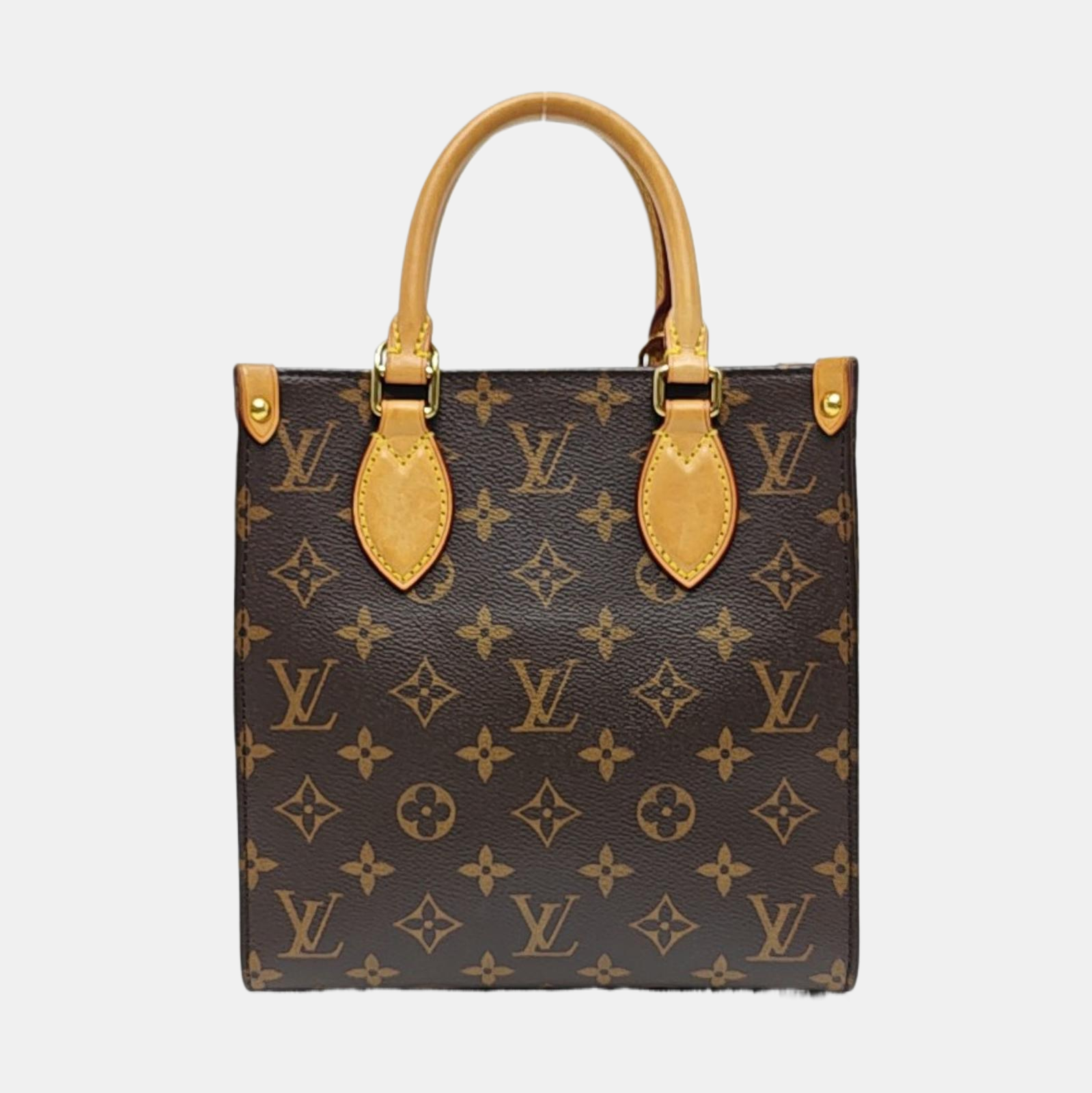 SAC PLAT BB Monogram Coated Canvas Brown