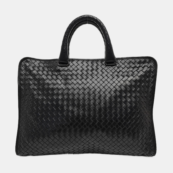 Calfskin Top Handle Bag Black