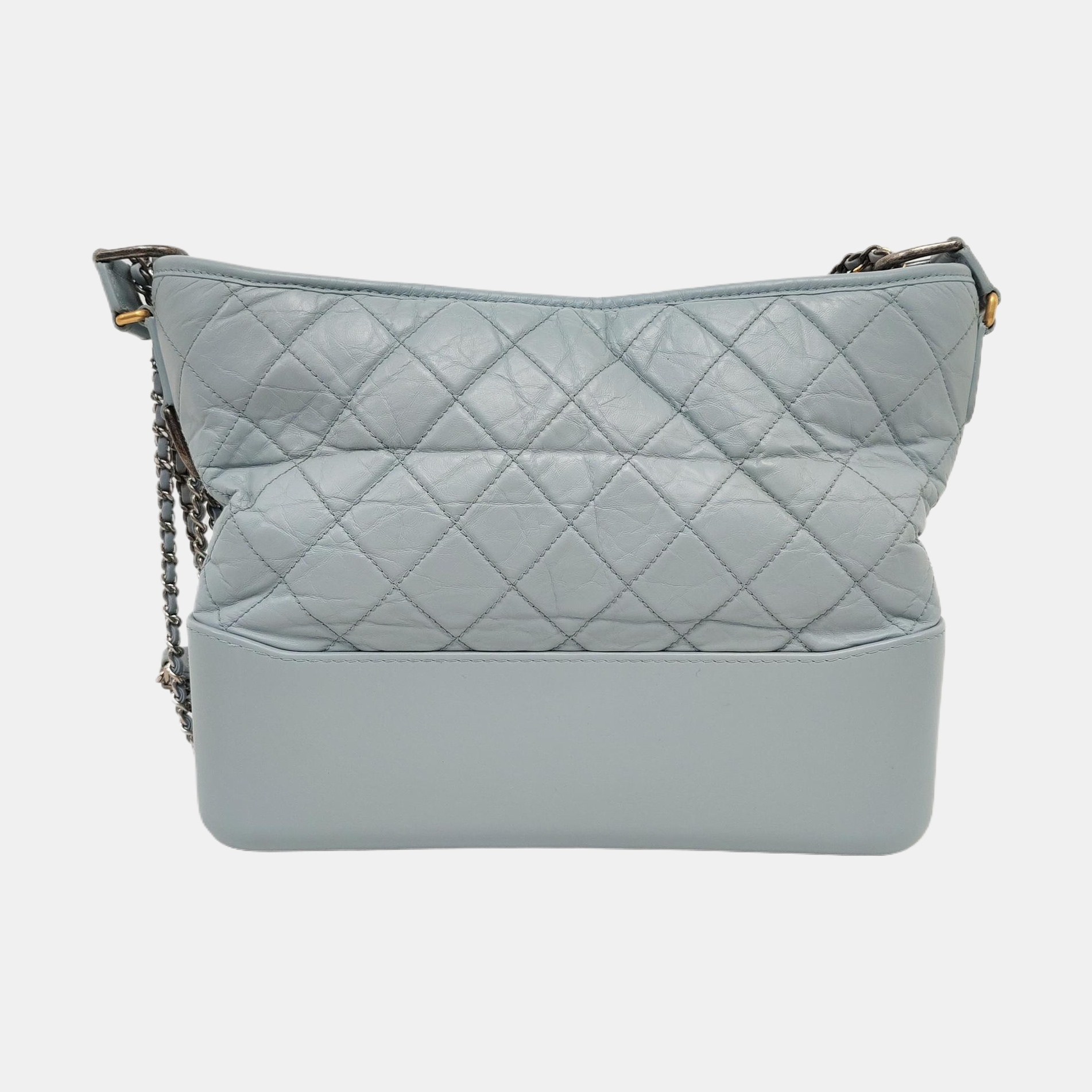Authenticated pre-owned  GABRIELLE Medium Quilted Calfskin Blue - Shoulder Bag at Looply
