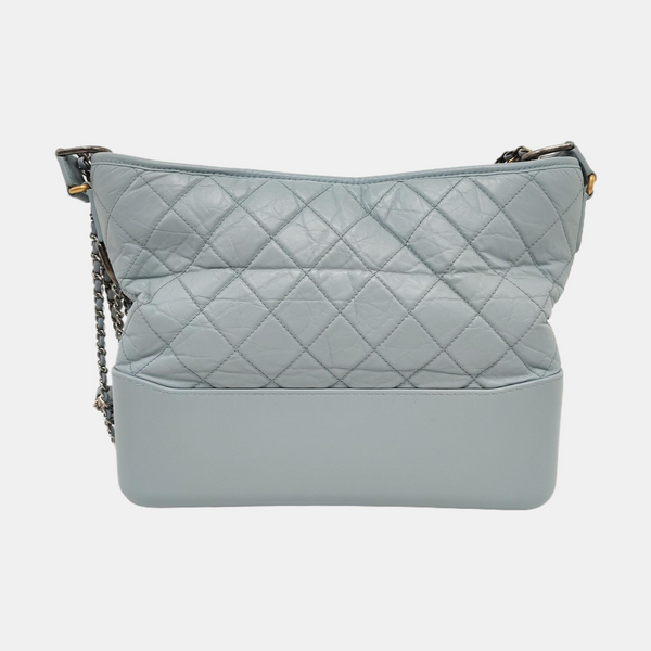Authenticated pre-owned  GABRIELLE Medium Quilted Calfskin Blue - Shoulder Bag at Looply