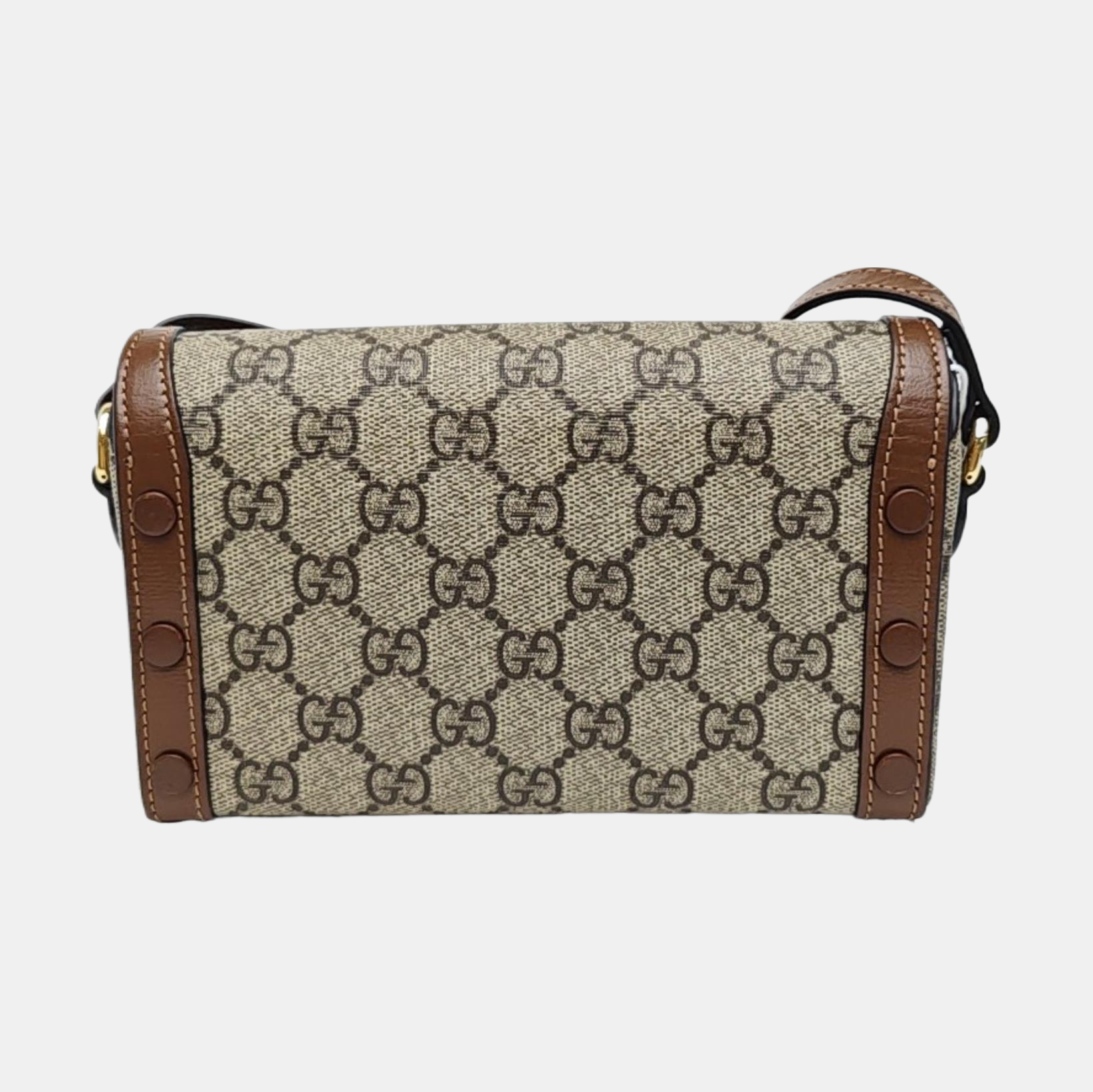 Horsebit 1955 Mini Monogram Coated Canvas Beige
