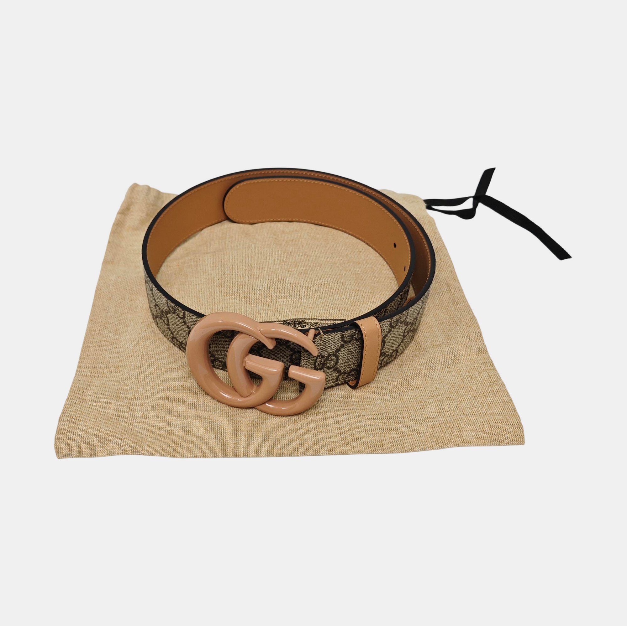Leather Belt Beige