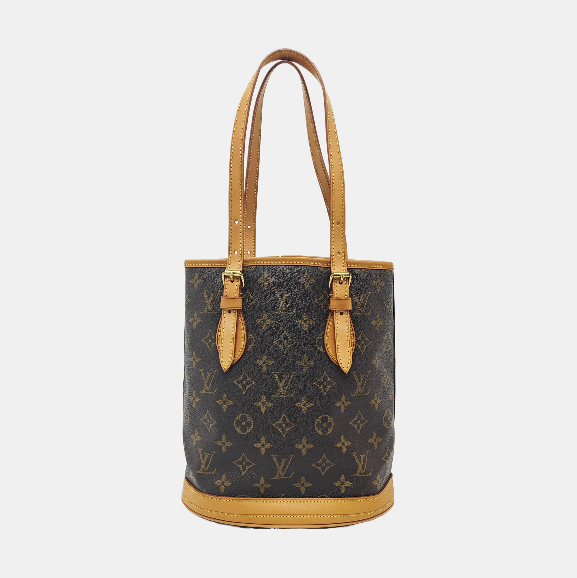 BUCKET PM Monogram Coated Canvas Brown