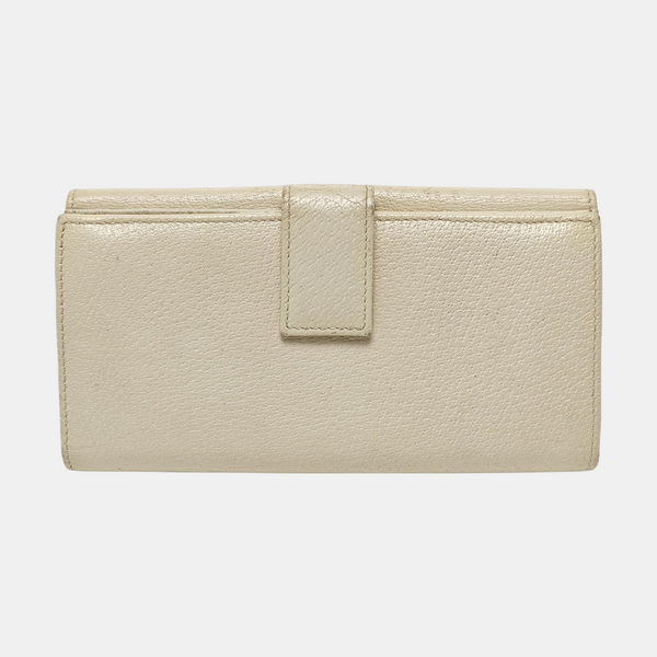 Authenticated pre-owned  Blondie Calfskin White Wallet - Wallet at Looply