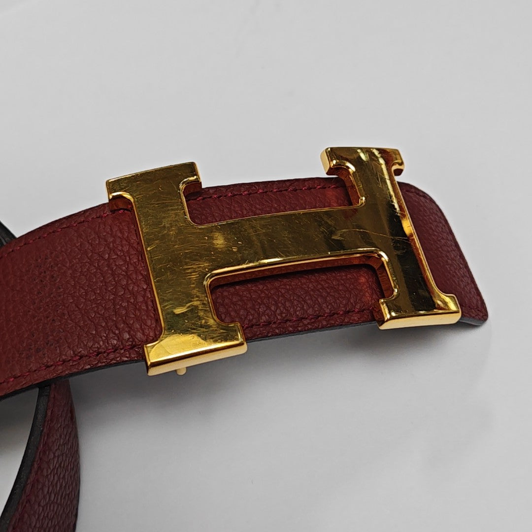 Leather Belt Red