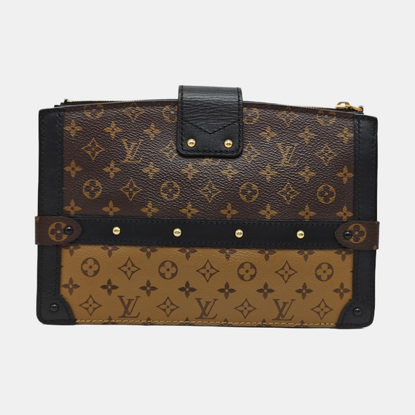 TRUNK Monogram Coated Canvas Brown