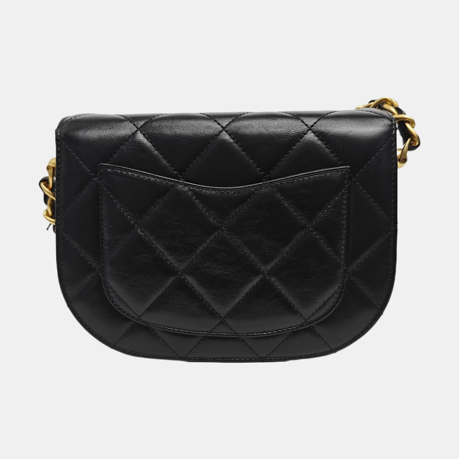 Quilted Calfskin Shoulder Bag Black