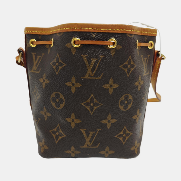 NÉONOÉ Nano Monogram Coated Canvas Brown