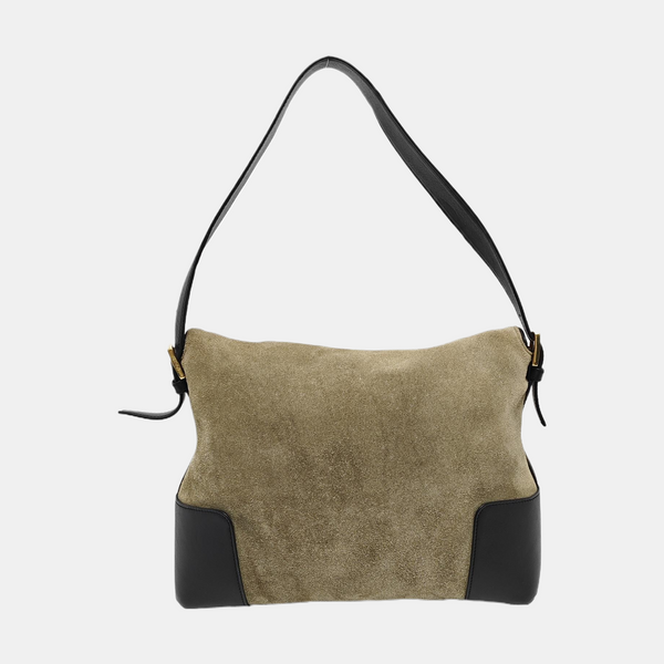 Suede Shoulder Bag Small Brown