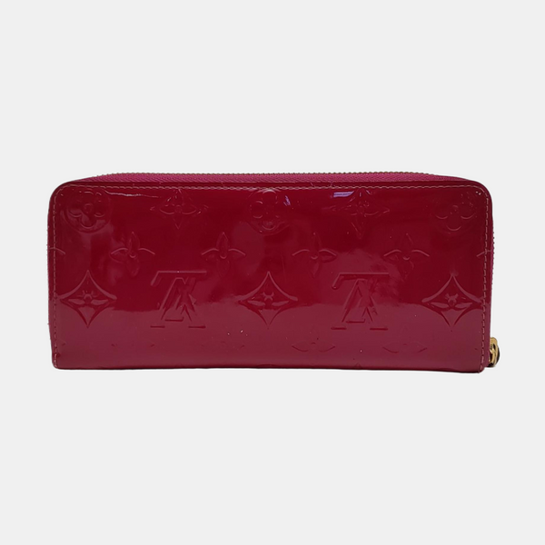 CLÉMENCE Monogram Patent Leather Purple Wallet