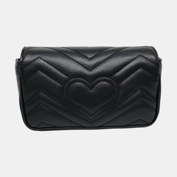 GG Marmont Mini Quilted Calfskin Black