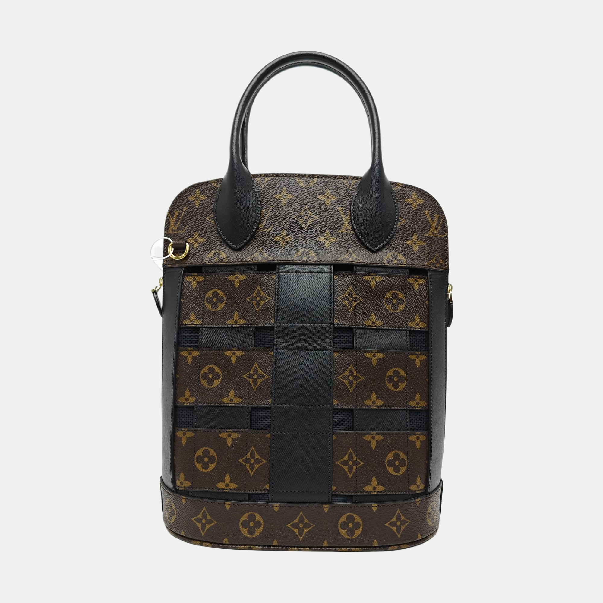Monogram Coated Canvas Shoulder Bag Brown