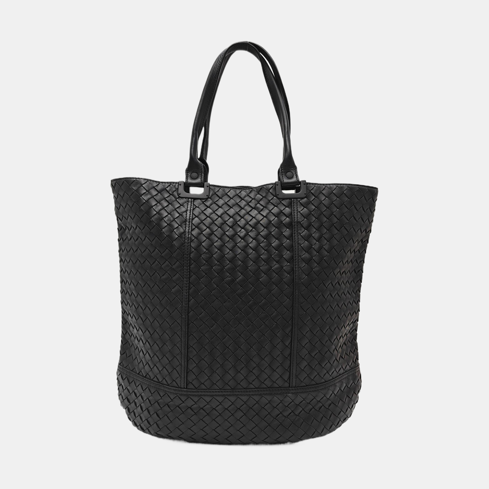 Lambskin Top Handle Bag Black
