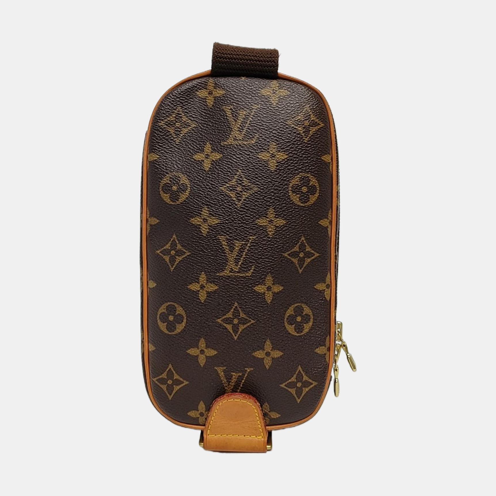 GANGE Monogram Coated Canvas Brown