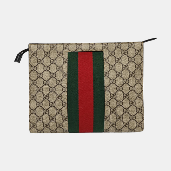 GG Supreme Monogram Coated Canvas Black
