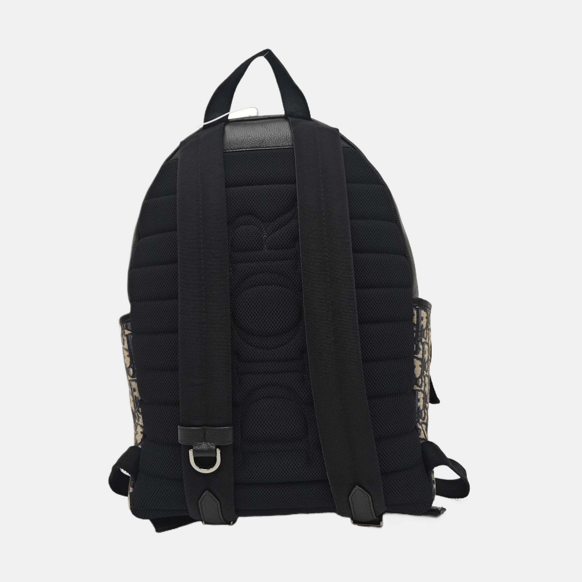 Oblique Canvas Backpack Beige