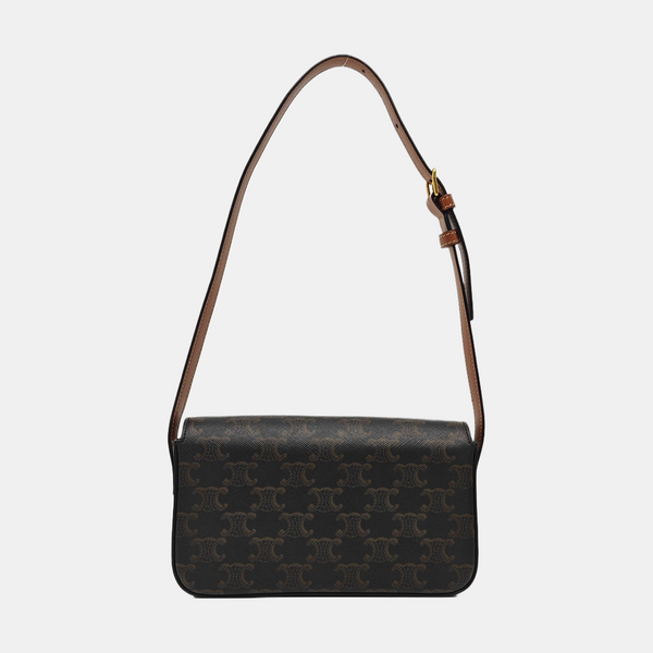 TRIOMPHE Small Coated Canvas Brown