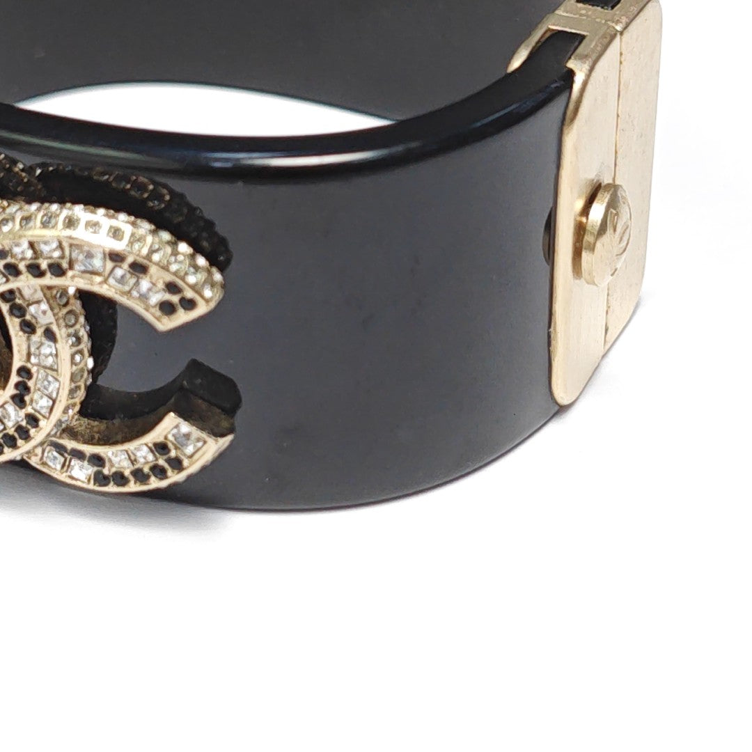 Synthetic Crystal Black Bangle