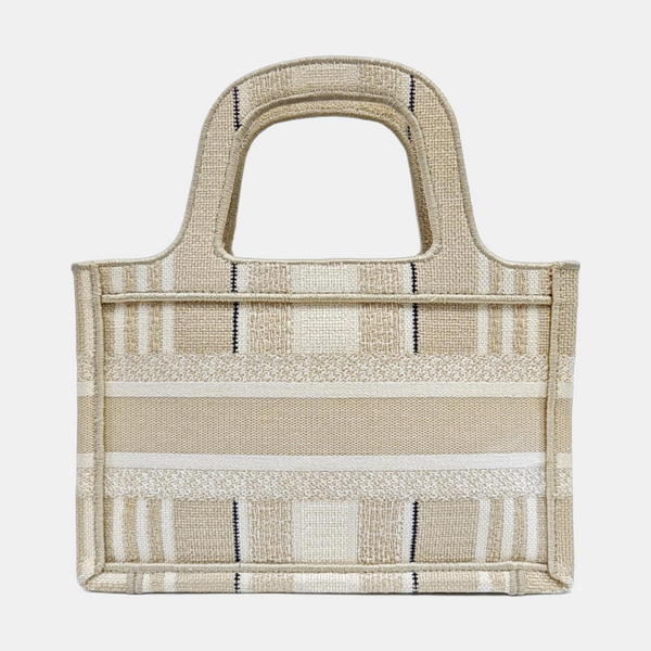 Book Tote Mini Canvas Beige
