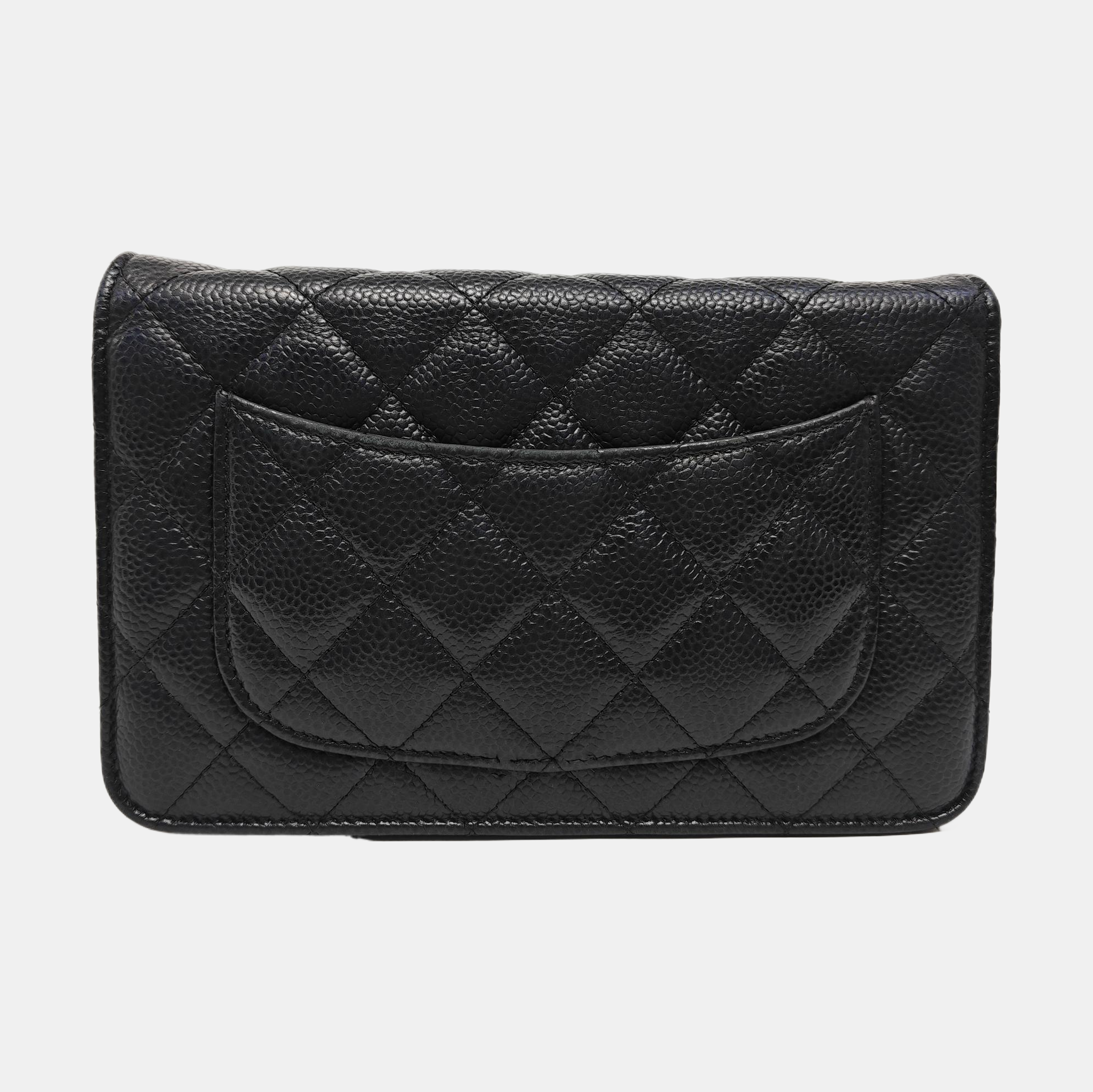 WOC Quilted Grained Calfskin Black