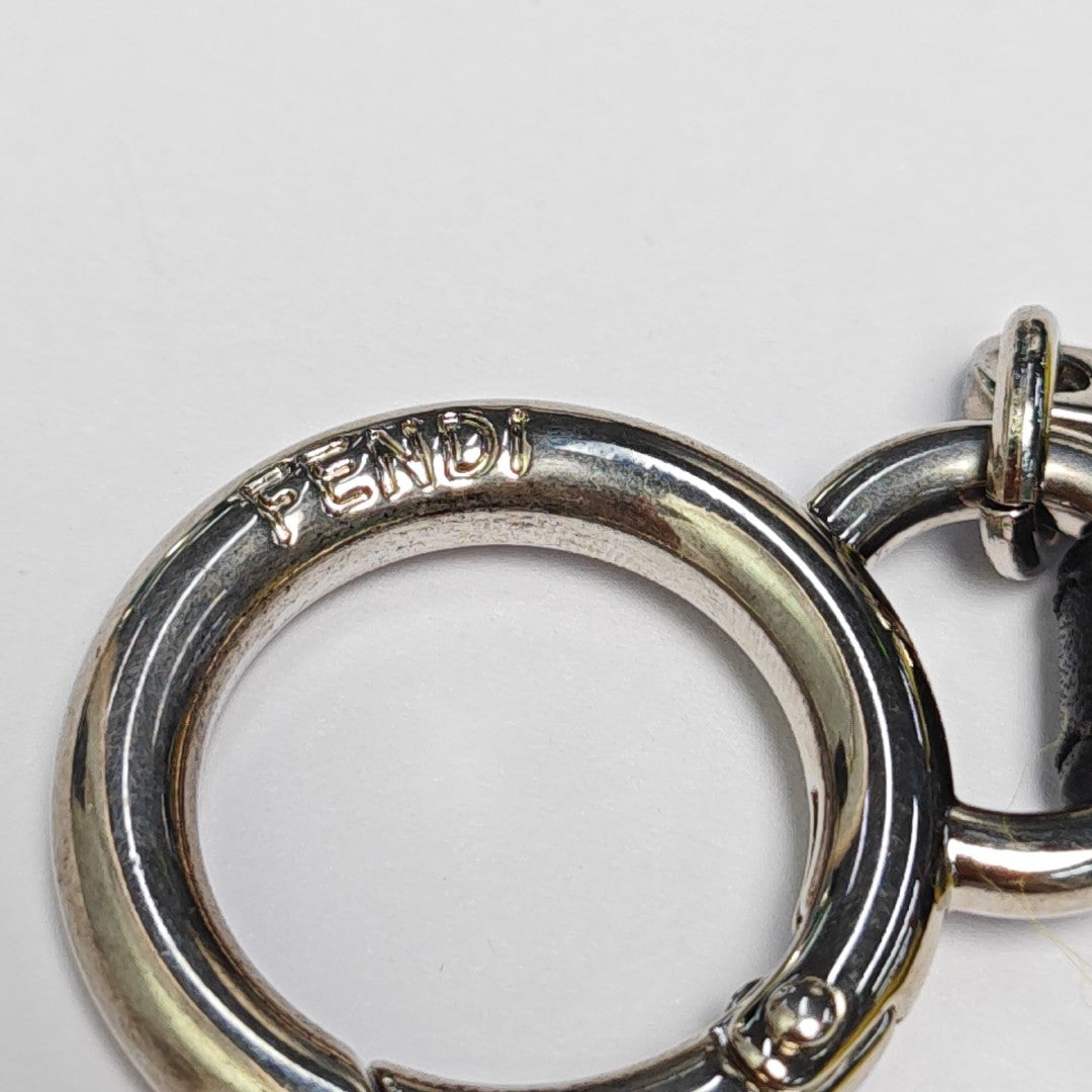Leather Bag Charm Black