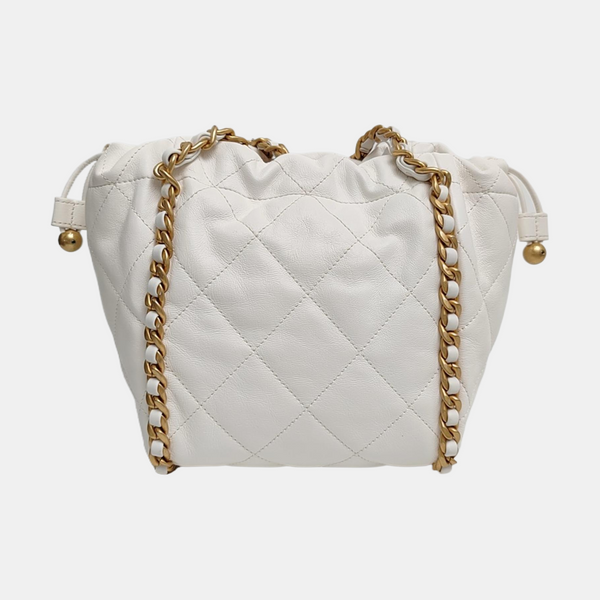 Quilted Calfskin White