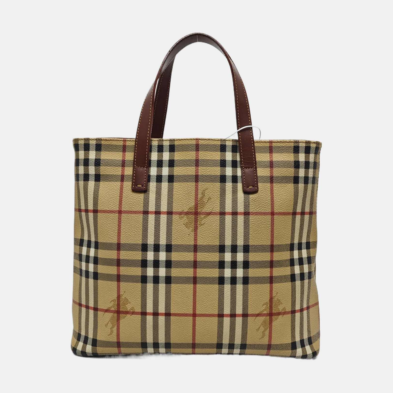 Coated Canvas Tote Bag Beige