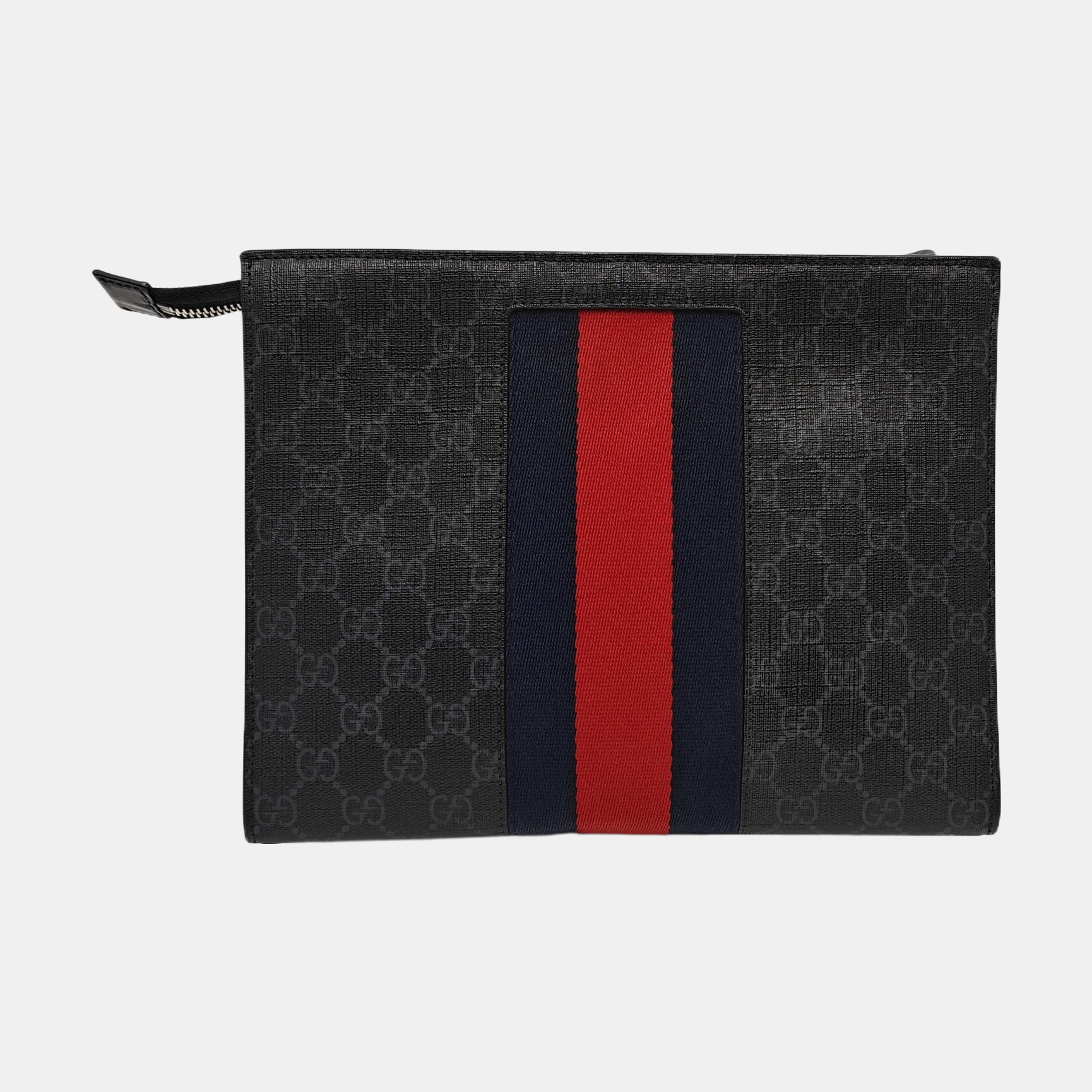 GG Supreme Monogram Coated Canvas Gray