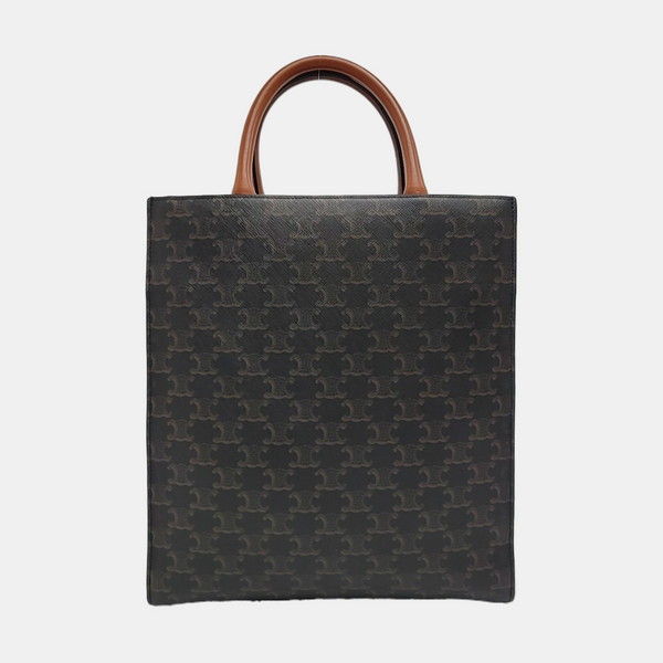 CABAS CELINE Small Coated Canvas Brown