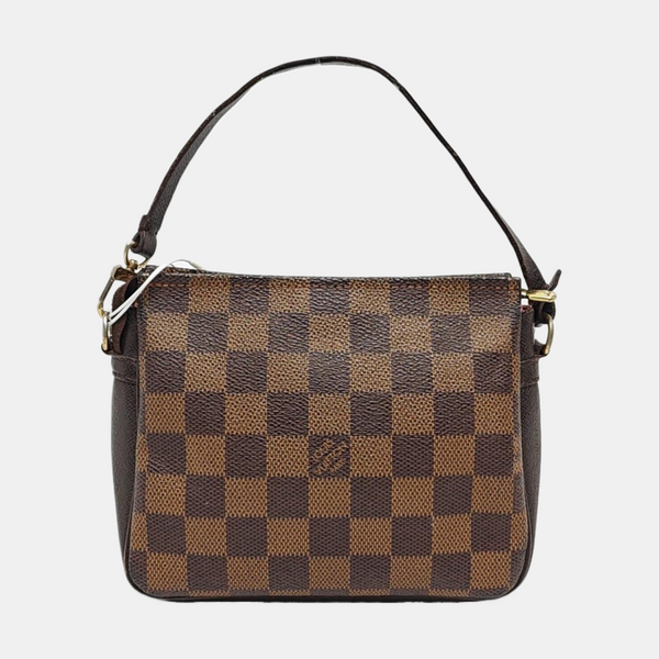 TROUSSE MAKE UP Damier Ebene Coated Canvas Brown