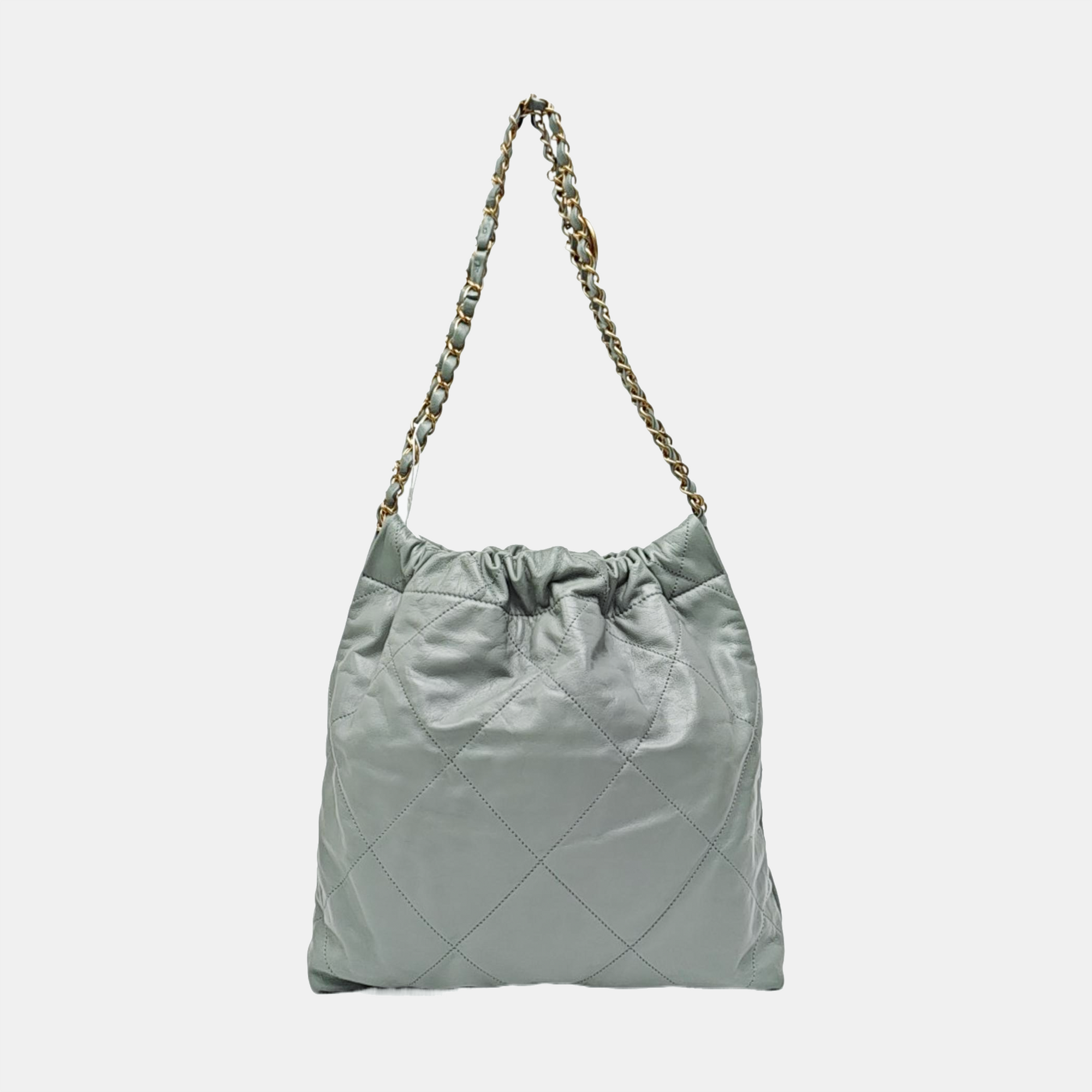 CHANEL 22 Small Quilted Calfskin Green