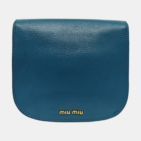 Calfskin Shoulder Bag Blue
