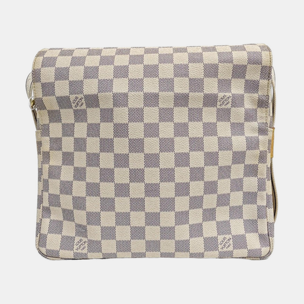 NAVIGLIO Damier Azur Coated Canvas White