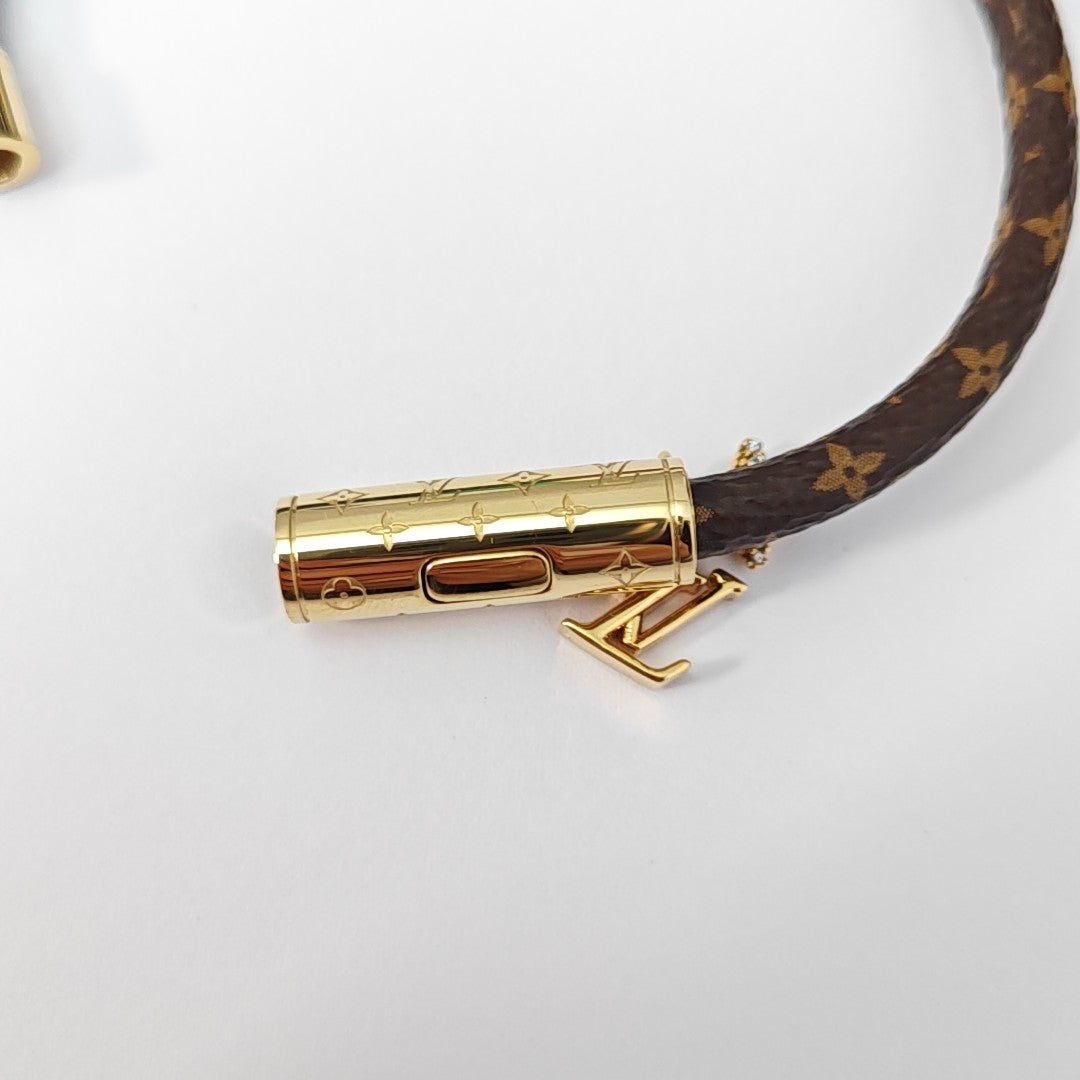 LV Push Coated Canvas Brown Bracelet