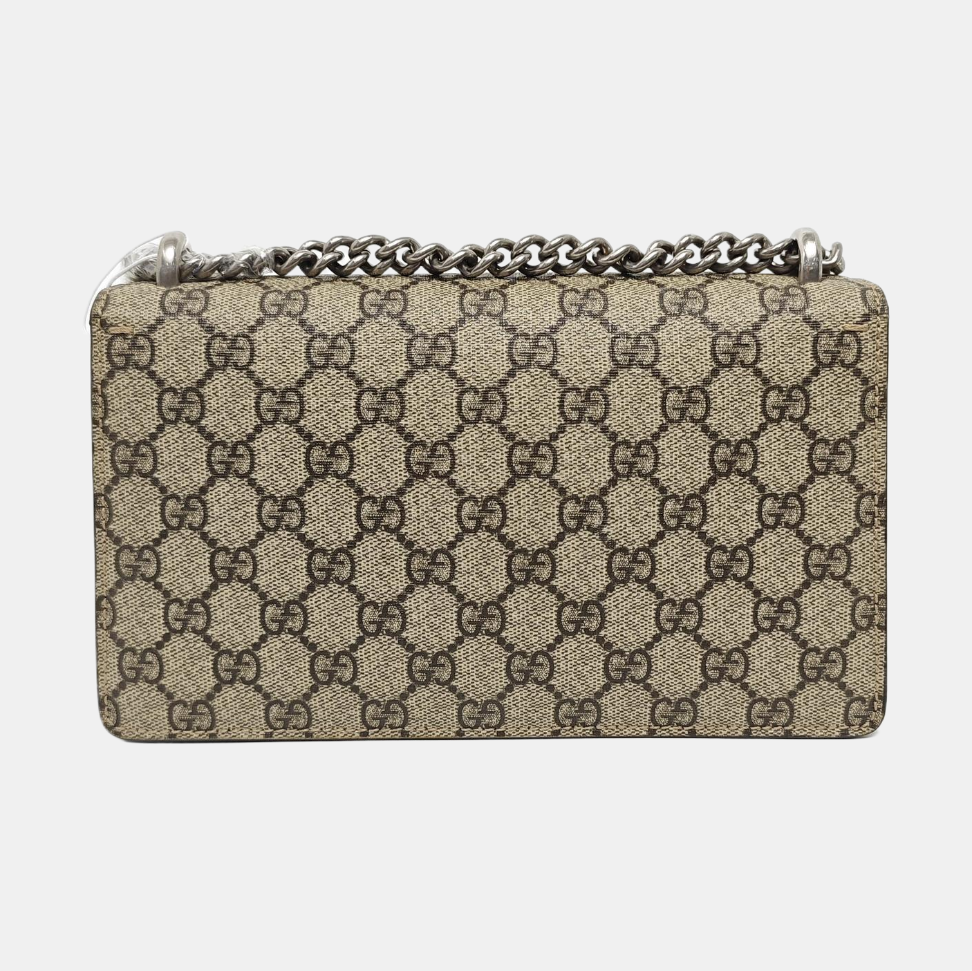 Dionysus Small Monogram Coated Canvas Beige