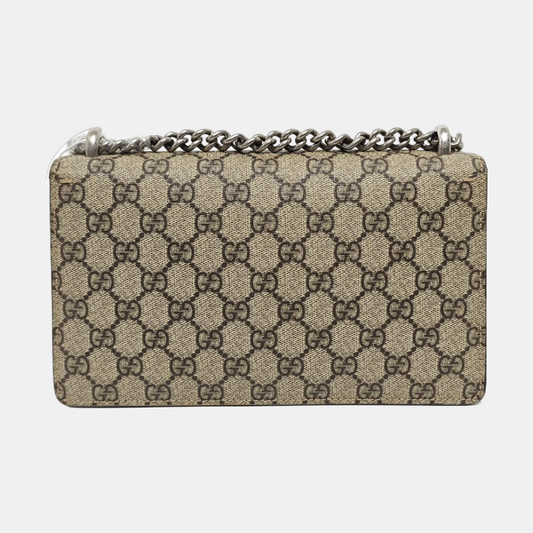 Dionysus Small Monogram Coated Canvas Beige