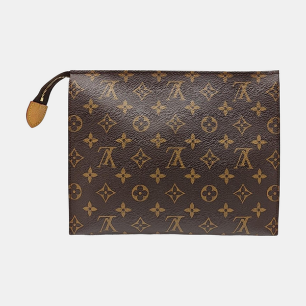 TOILET POCKET 26 Monogram Coated Canvas Brown