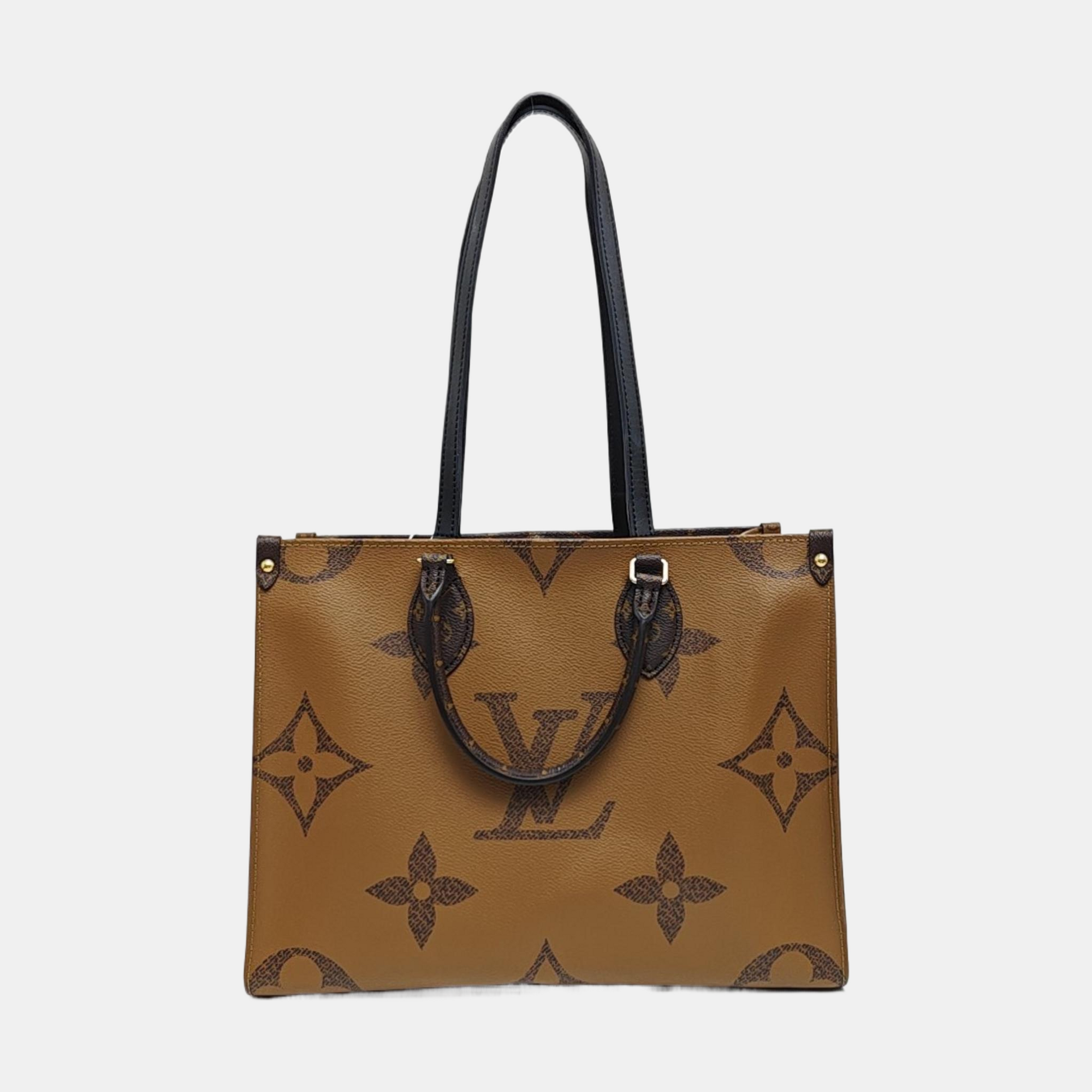 ONTHEGO MM Monogram Coated Canvas Brown