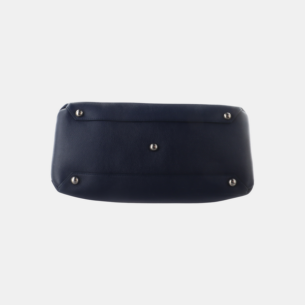The Banner Medium Calfskin Blue