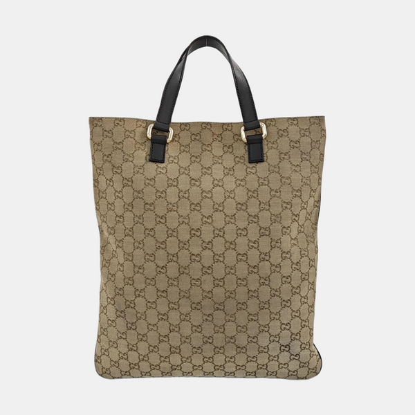 Monogram Canvas Tote Bag Beige